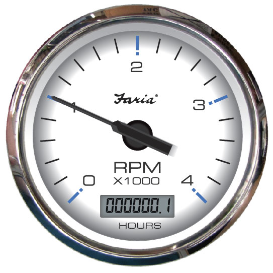 Faria Boat Systems Check Gauge GP4831AEuro Stainless Steel Series