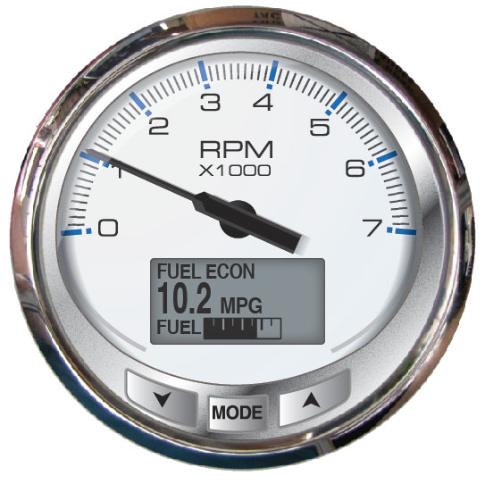 Faria Boat Systems Check Gauge GP4831AEuro Stainless Steel Series
